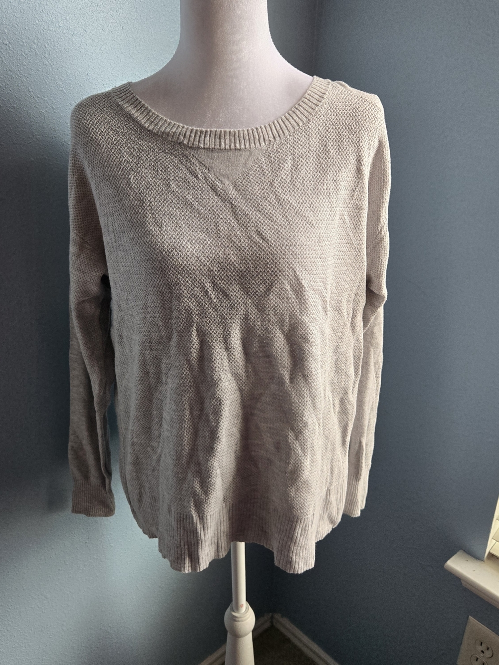 Women's Lightweight Crewneck Sweater - Gray